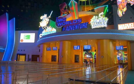IMG Worlds of Adventure indoor theme park Dubai entrance and attractions